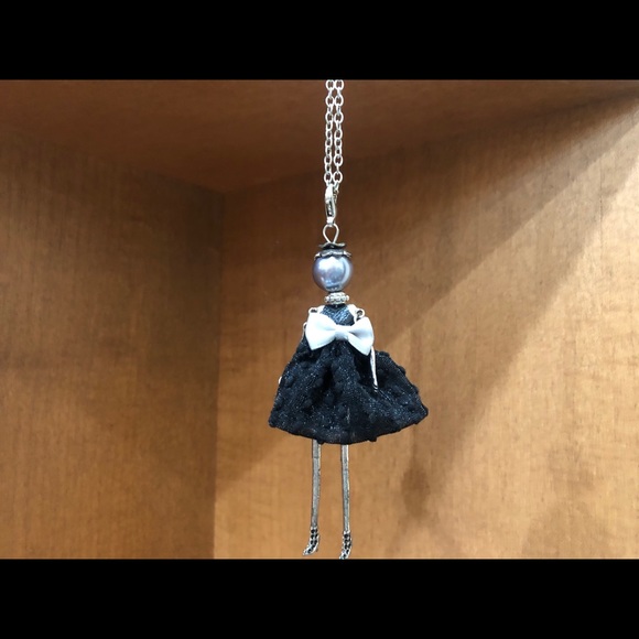Statement Doll Necklace with Bow - Picture 2 of 6